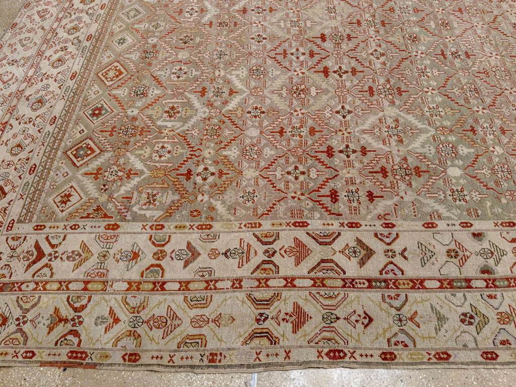 Antique Persian Kurdish Bidjar Oversize Carpet, No.32272 - Gss
