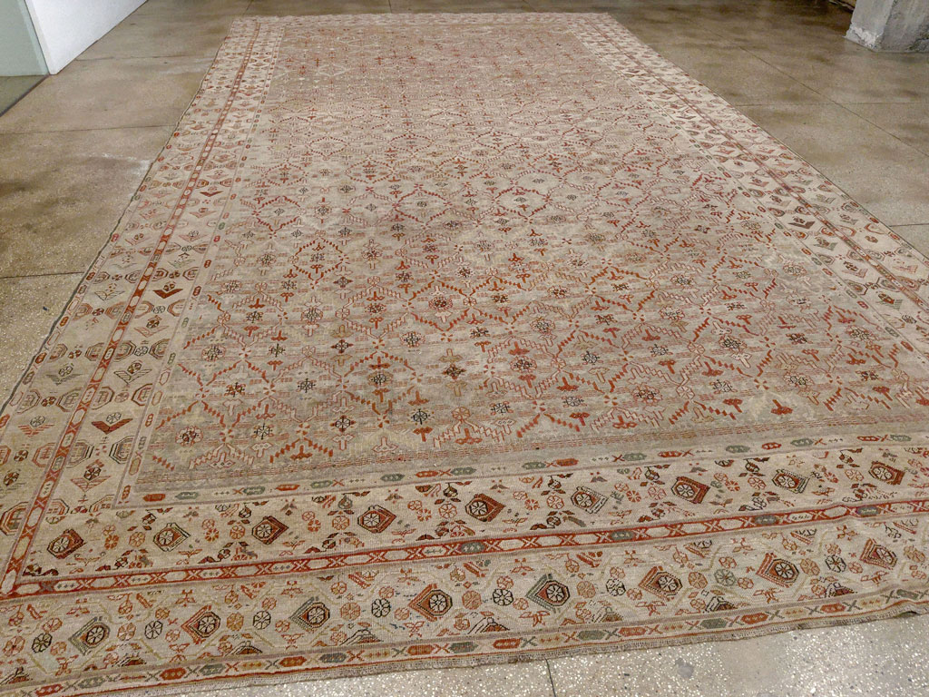 Antique Persian Kurdish Bidjar Oversize Carpet, No.32272 - Gss