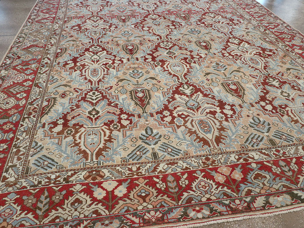 Vintage Persian Bakhtiari Room Size Carpet, No.32277 - Gss