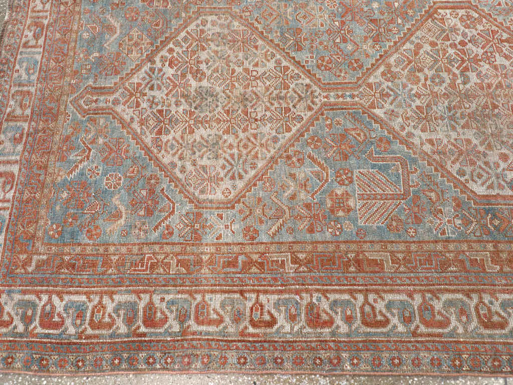 Antique Persian Shiraz Accent Carpet, No.32278 - Gss