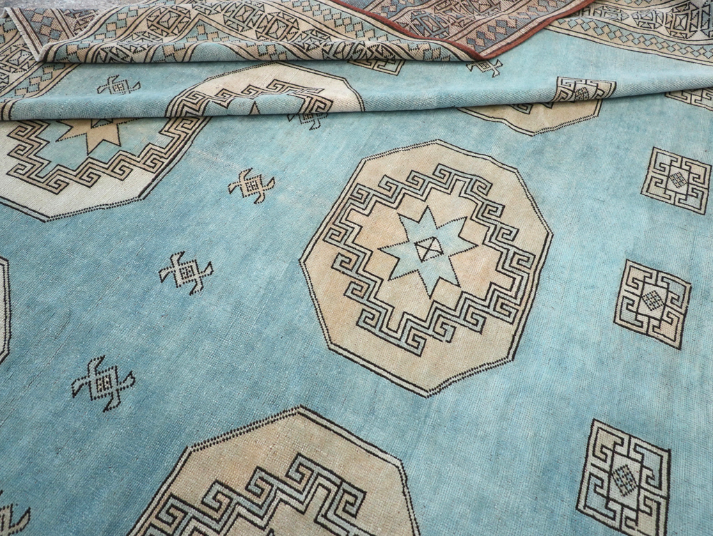 Vintage Turkish Oushak Large Room Size Carpet, No.32280 - Gss
