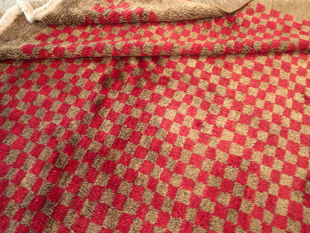 Vintage Turkish Art Deco Style Anatolian Small Room Size Carpet, No.32291 - Gss