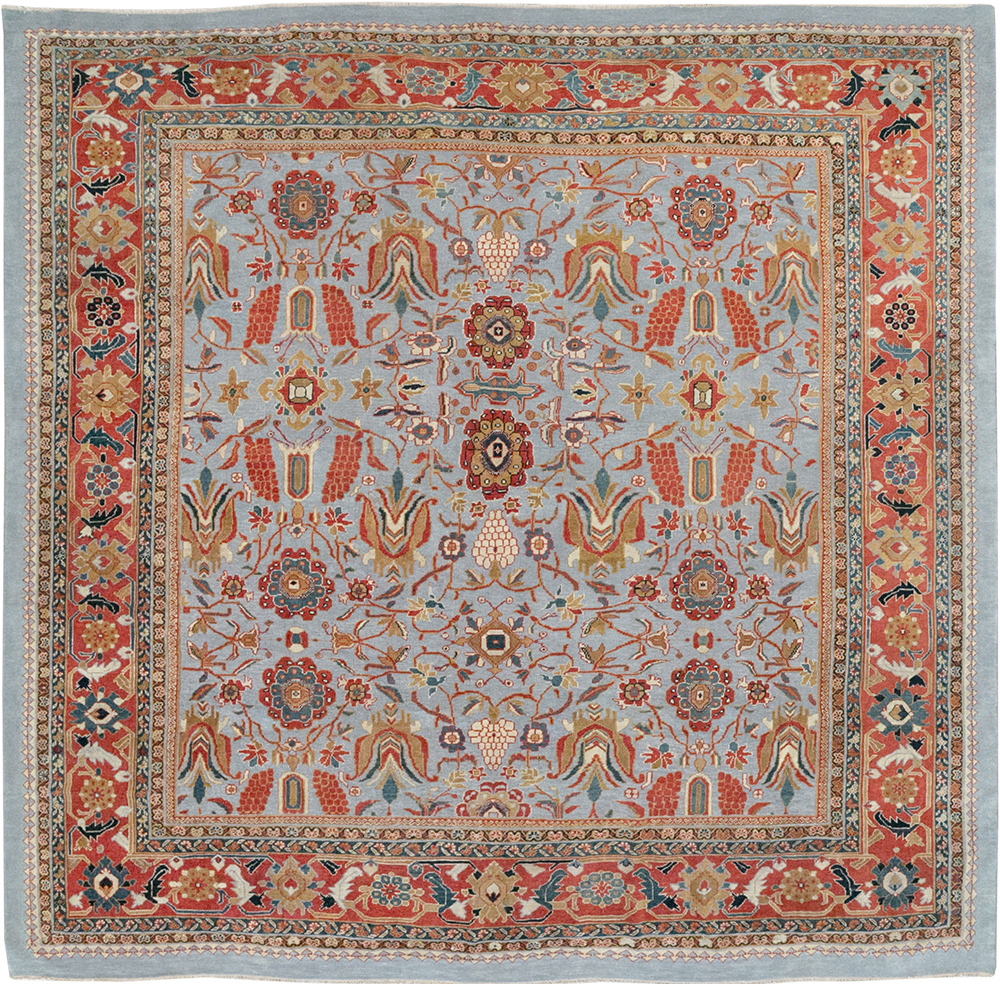 Antique Persian Mahal Large Square Room Size Carpet, No.32293 - Gss