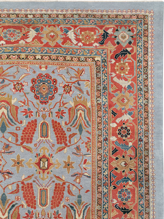 Antique Persian Mahal Large Square Room Size Carpet, No.32293 - Gss