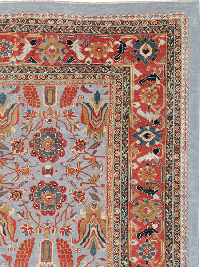 Antique Persian Mahal Large Square Room Size Carpet, No.32293 - Gss