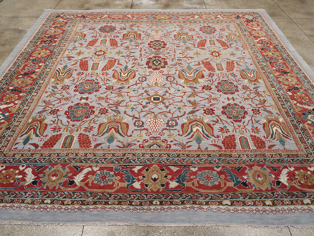 Antique Persian Mahal Large Square Room Size Carpet, No.32293 - Gss