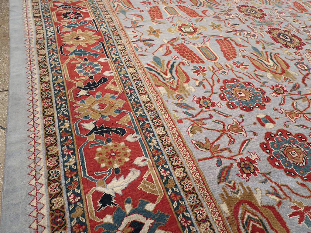 Antique Persian Mahal Large Square Room Size Carpet, No.32293 - Gss