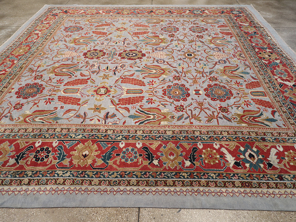 Antique Persian Mahal Large Square Room Size Carpet, No.32293 - Gss