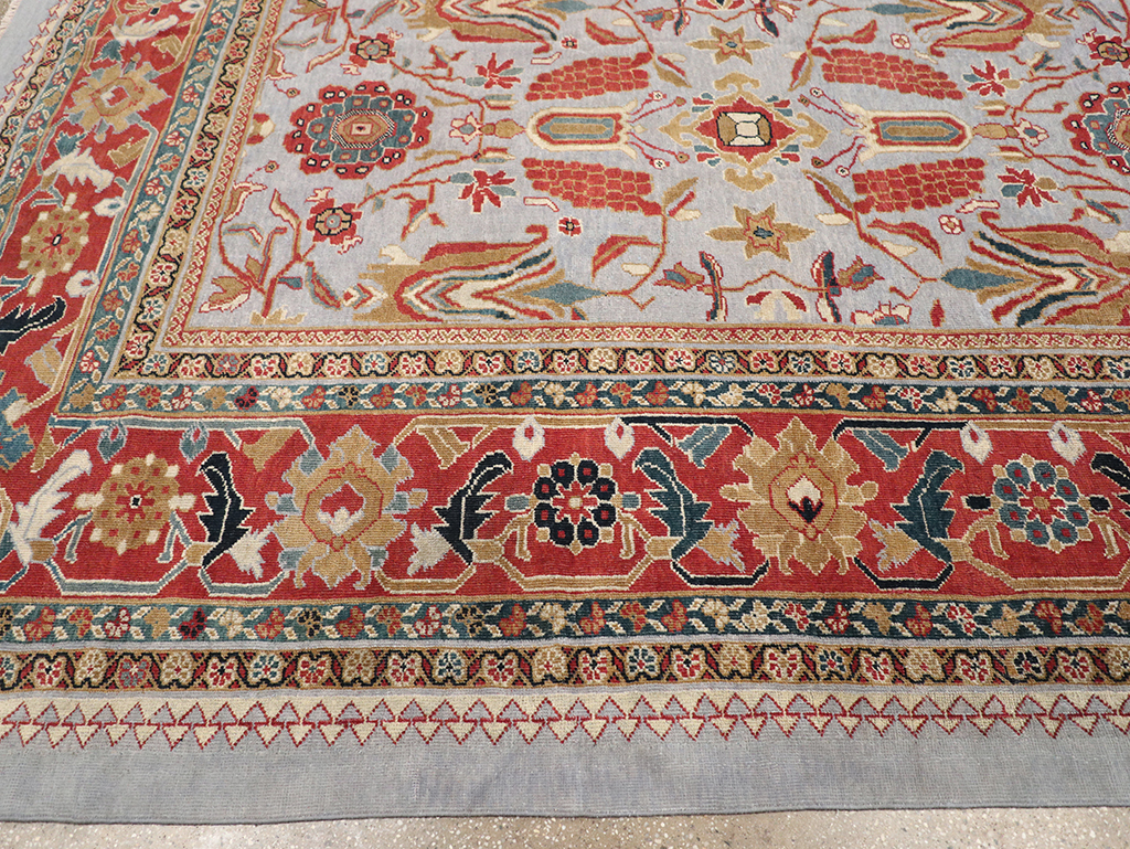 Antique Persian Mahal Large Square Room Size Carpet, No.32293 - Gss