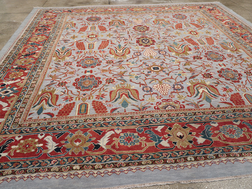 Antique Persian Mahal Large Square Room Size Carpet, No.32293 - Gss