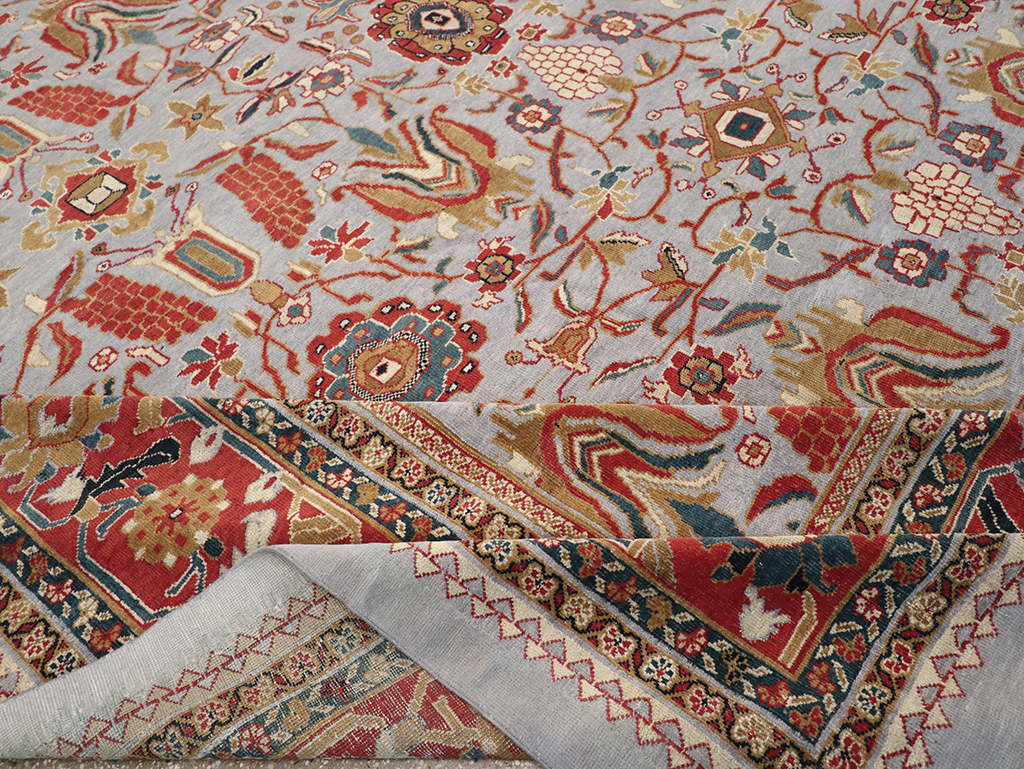 Antique Persian Mahal Large Square Room Size Carpet, No.32293 - Gss