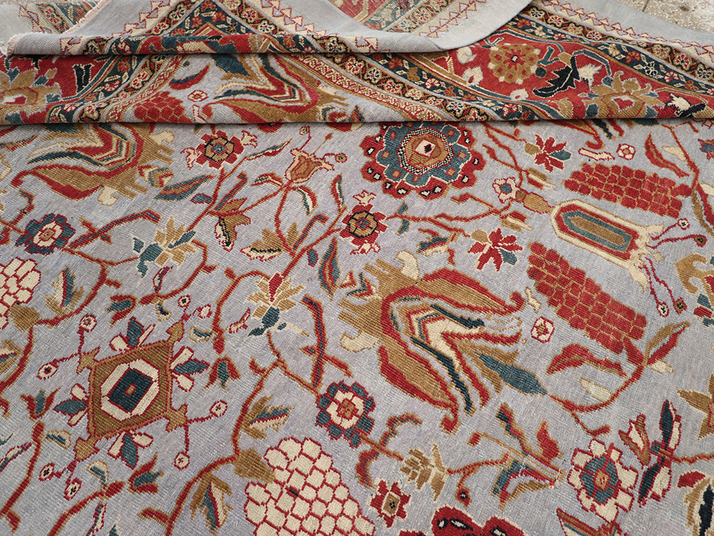 Antique Persian Mahal Square Large Room Size Carpet, No.32293 - Gss