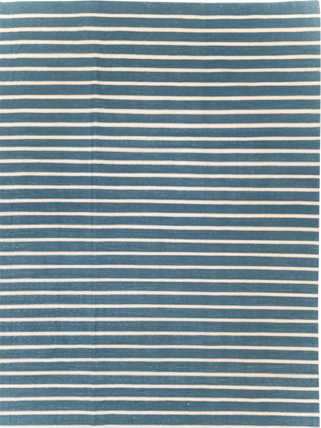 Vintage Indian Cotton Dhurrie Large Flatweave Carpet, No.32313 - Gss