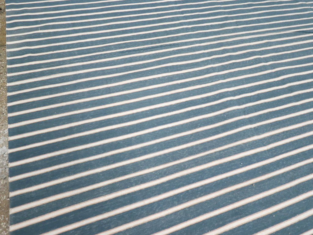 Vintage Indian Cotton Dhurrie Large Flatweave Carpet, No.32313 - Gss