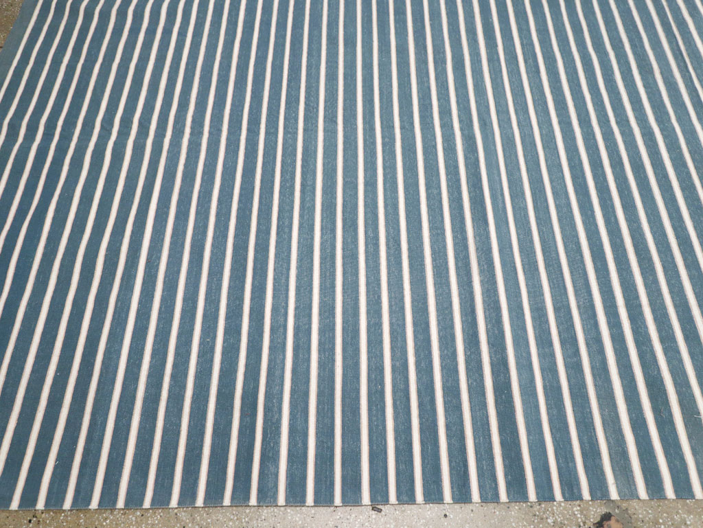 Vintage Indian Cotton Dhurrie Large Flatweave Carpet, No.32313 - Gss