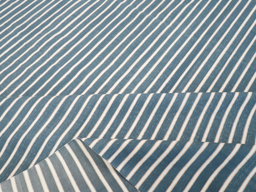 Vintage Indian Cotton Dhurrie Large Flatweave Carpet, No.32313 - Gss