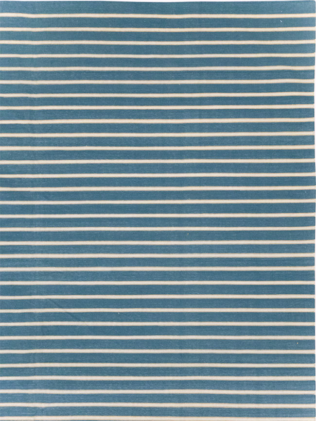 Vintage Indian Cotton Dhurrie Large Flatweave Carpet, No.32314 - Gss