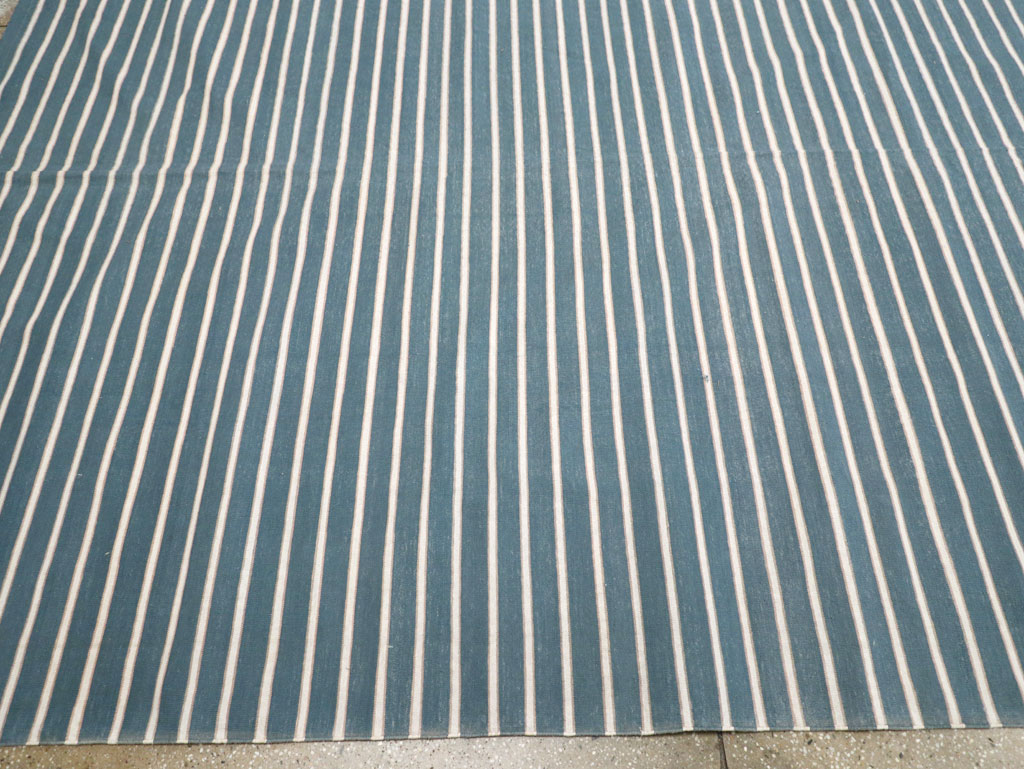 Vintage Indian Cotton Dhurrie Large Flatweave Carpet, No.32314 - Gss