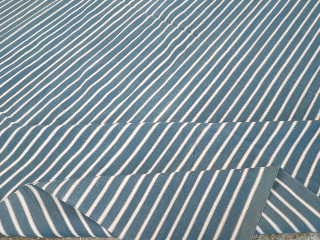 Vintage Indian Cotton Dhurrie Large Flatweave Carpet, No.32314 - Gss