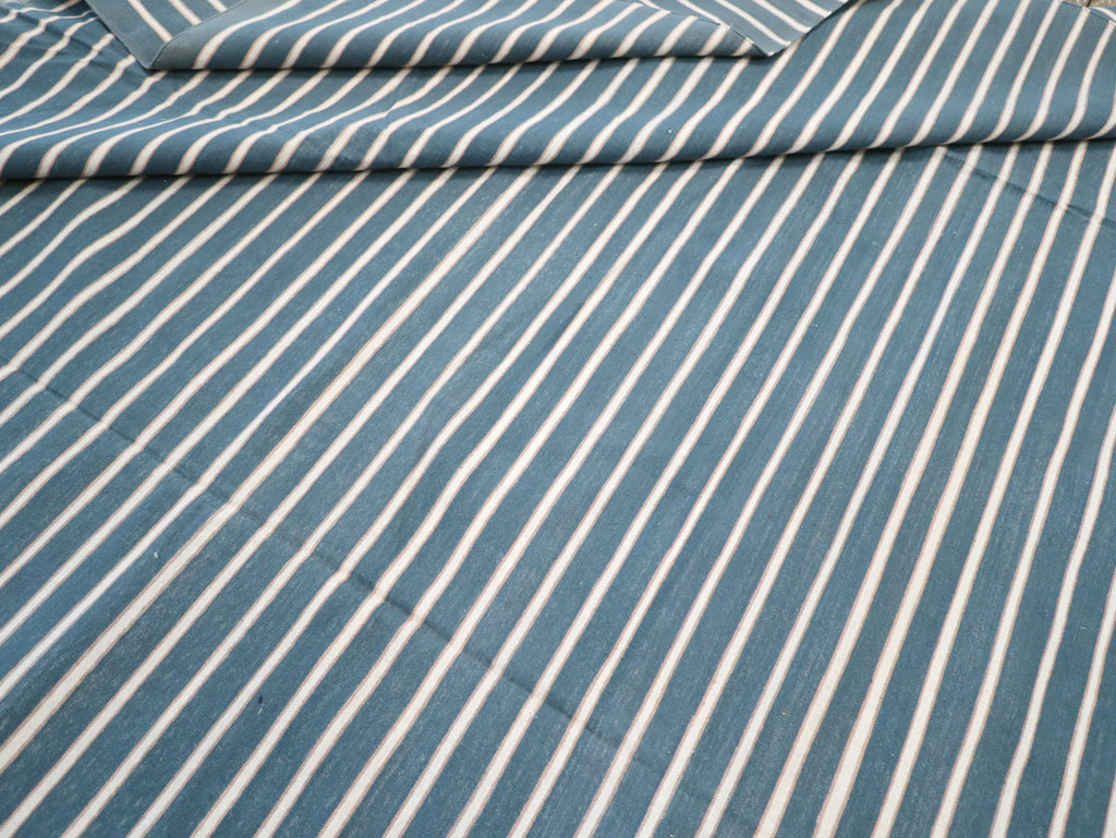 Vintage Indian Cotton Dhurrie Large Flatweave Carpet, No.32314 - Gss