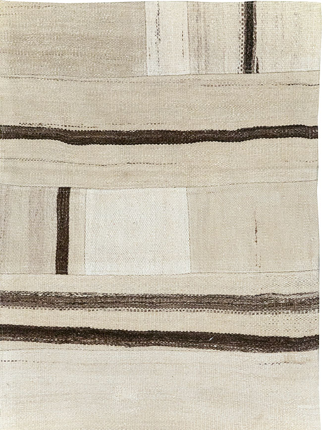 Modern Turkish Flatweave Accent Rug, No.32315 - Gss