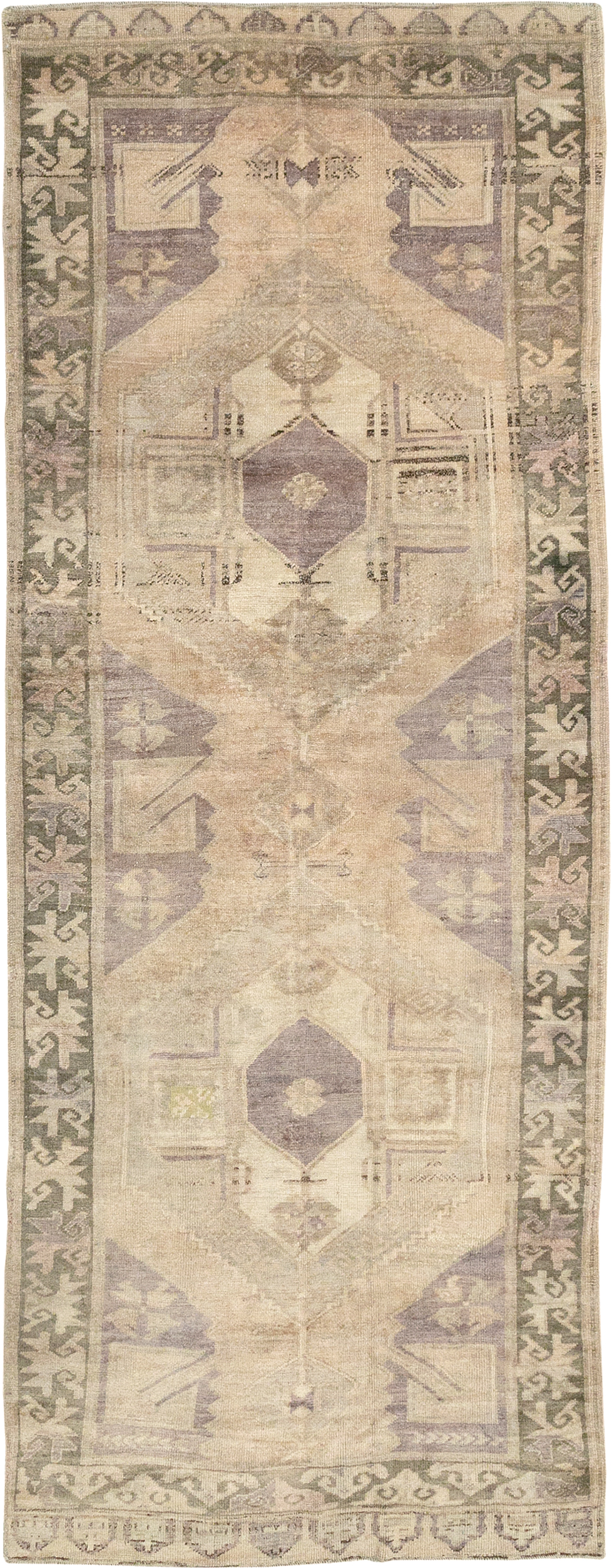 Vintage Turkish Anatolian Wide Gallery Runner, No.32324 - Gss
