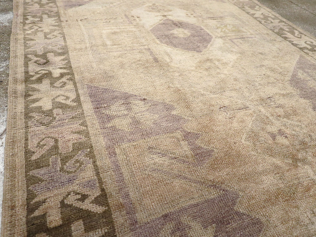 Vintage Turkish Anatolian Wide Gallery Runner, No.32324 - Gss