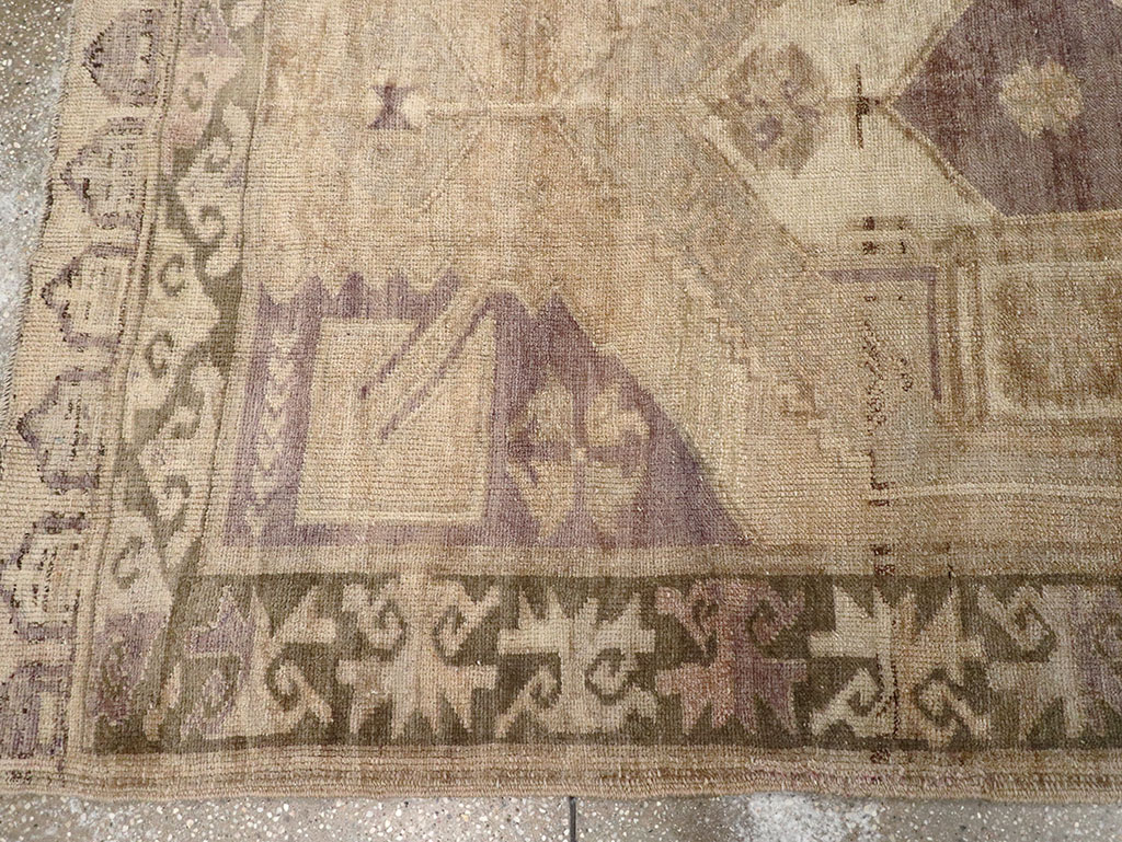 Vintage Turkish Anatolian Wide Gallery Runner, No.32324 - Gss