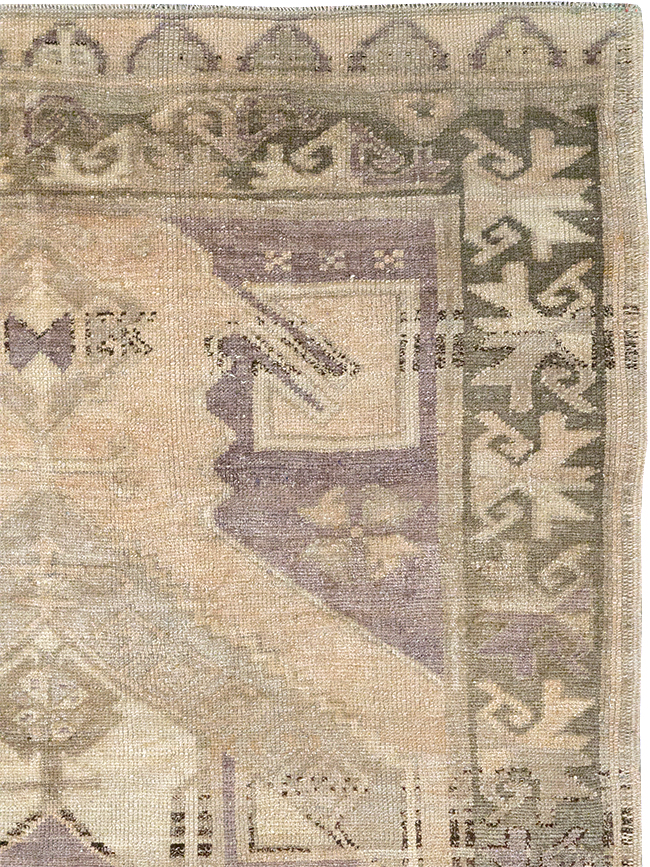 Vintage Turkish Anatolian Wide Gallery Runner, No.32324 - Gss