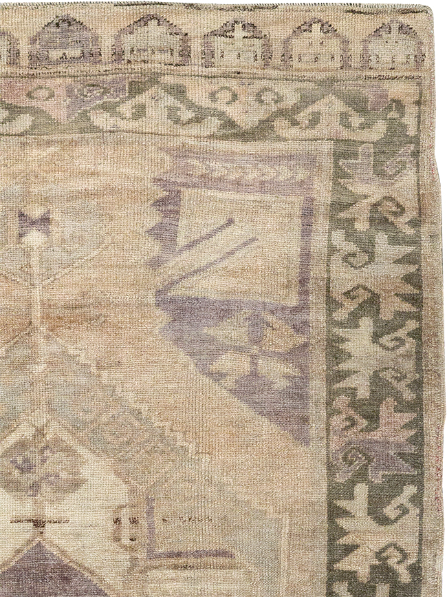 Vintage Turkish Anatolian Wide Gallery Runner, No.32324 - Gss