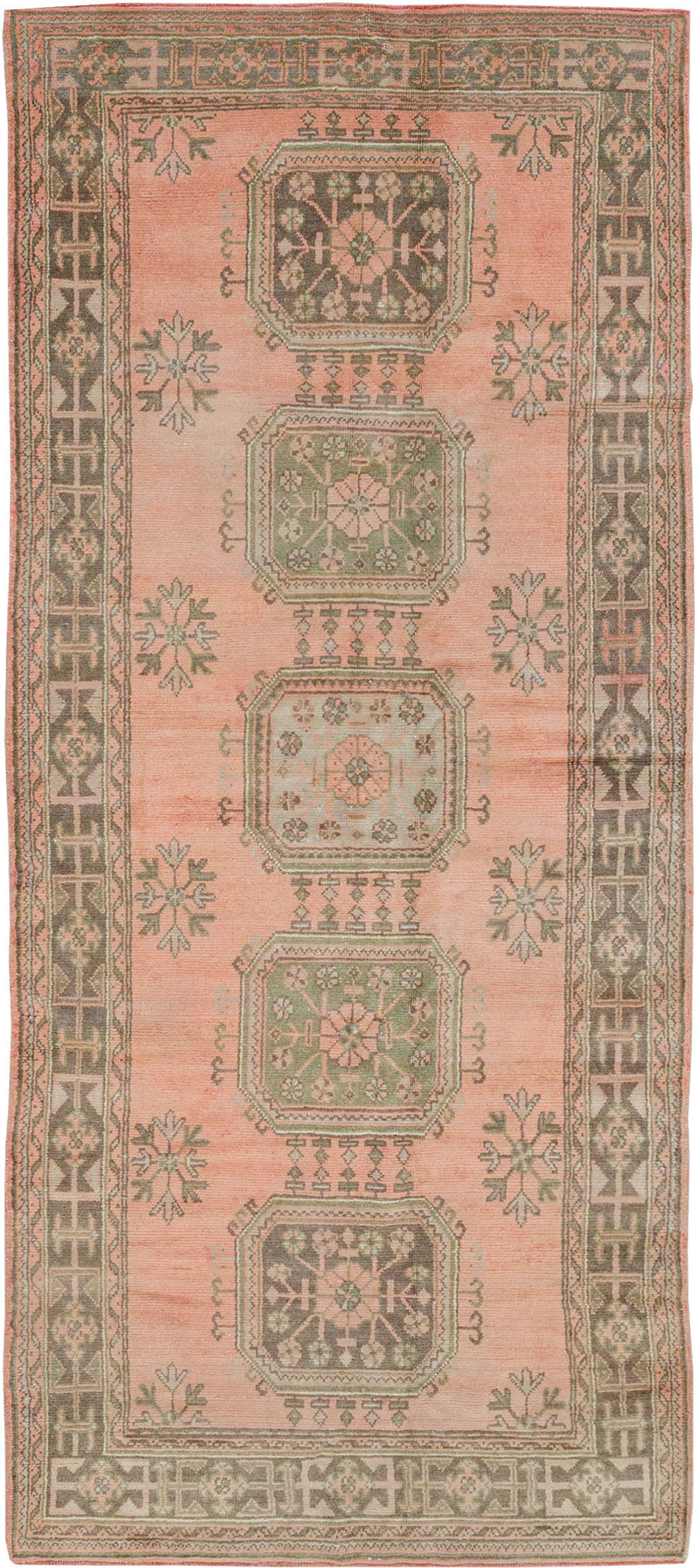 Vintage Turkish Oushak Gallery Rug, No.32327 - Gss