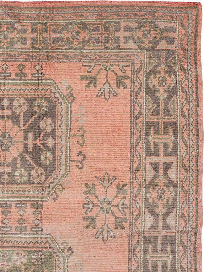 Vintage Turkish Oushak Gallery Rug, No.32327 - Gss