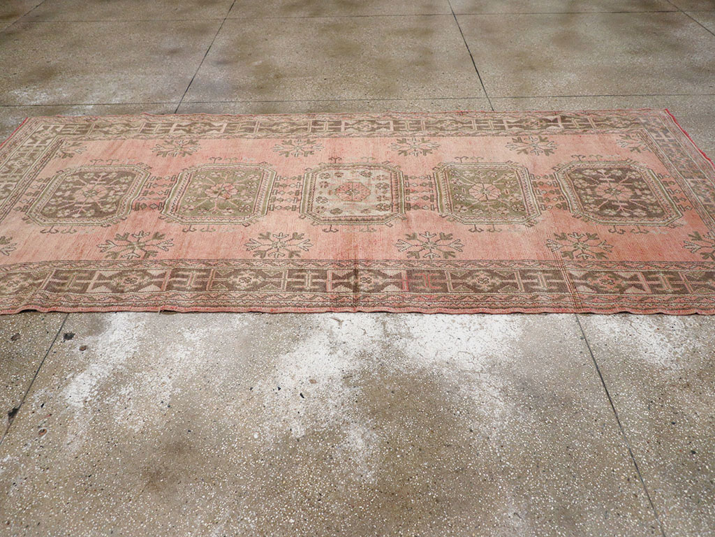 Vintage Turkish Oushak Gallery Rug, No.32327 - Gss