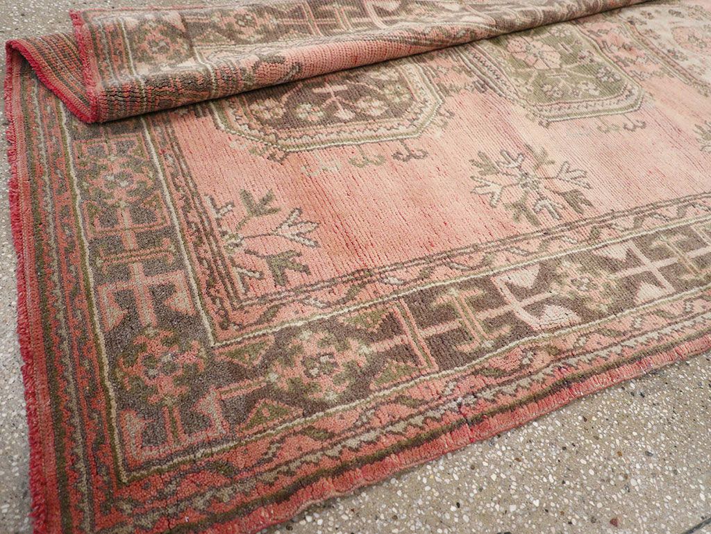 Vintage Turkish Oushak Gallery Rug, No.32327 - Gss