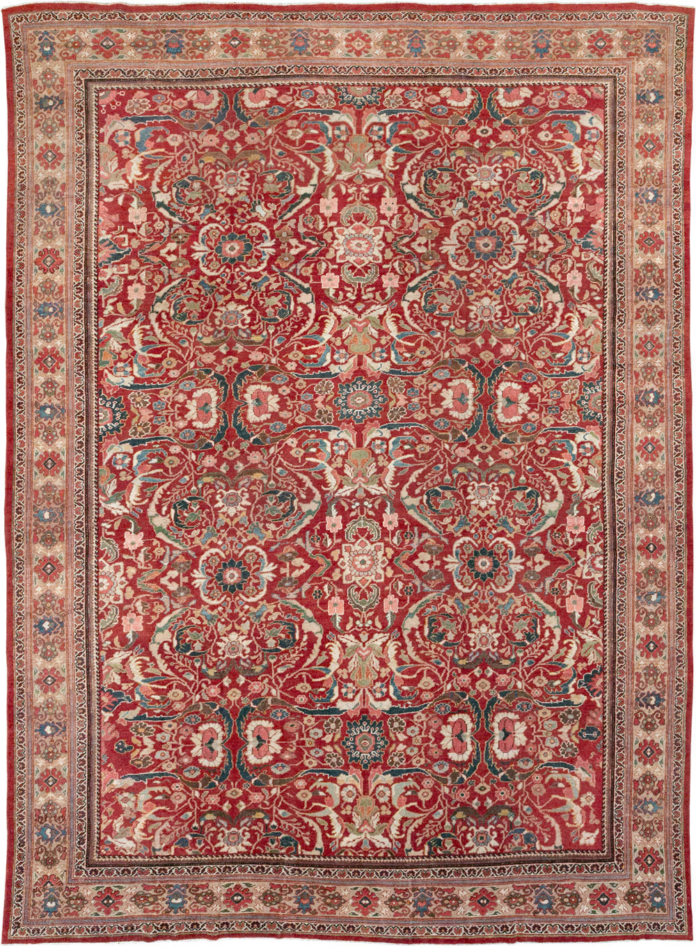 Vintage Persian Mahal Large Carpet, No.32337 - Gss