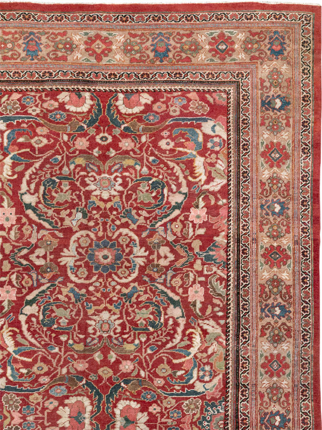 Vintage Persian Mahal Large Carpet, No.32337 - Gss