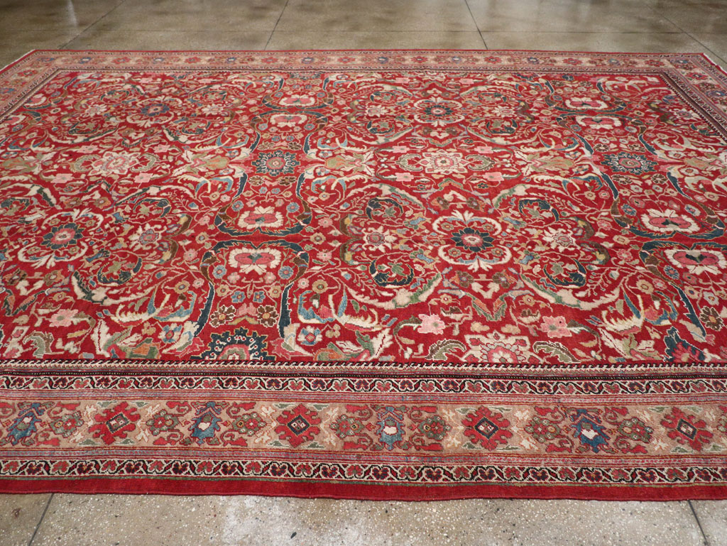 Vintage Persian Mahal Large Carpet, No.32337 - Gss