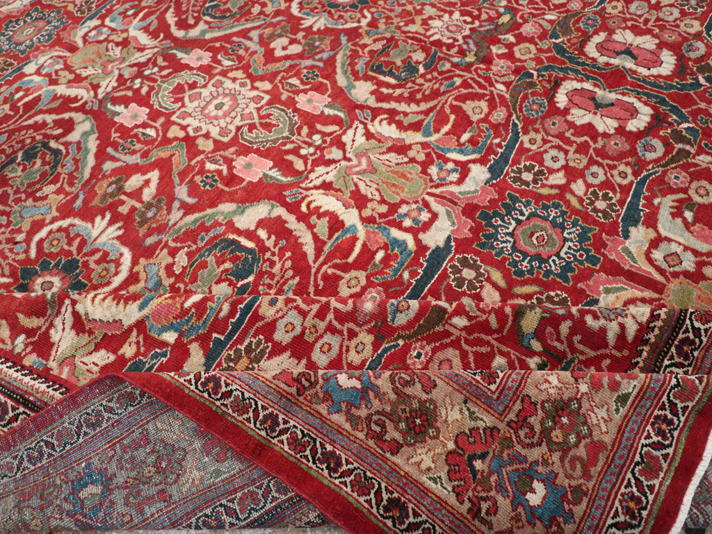 Vintage Persian Mahal Large Carpet, No.32337 - Gss