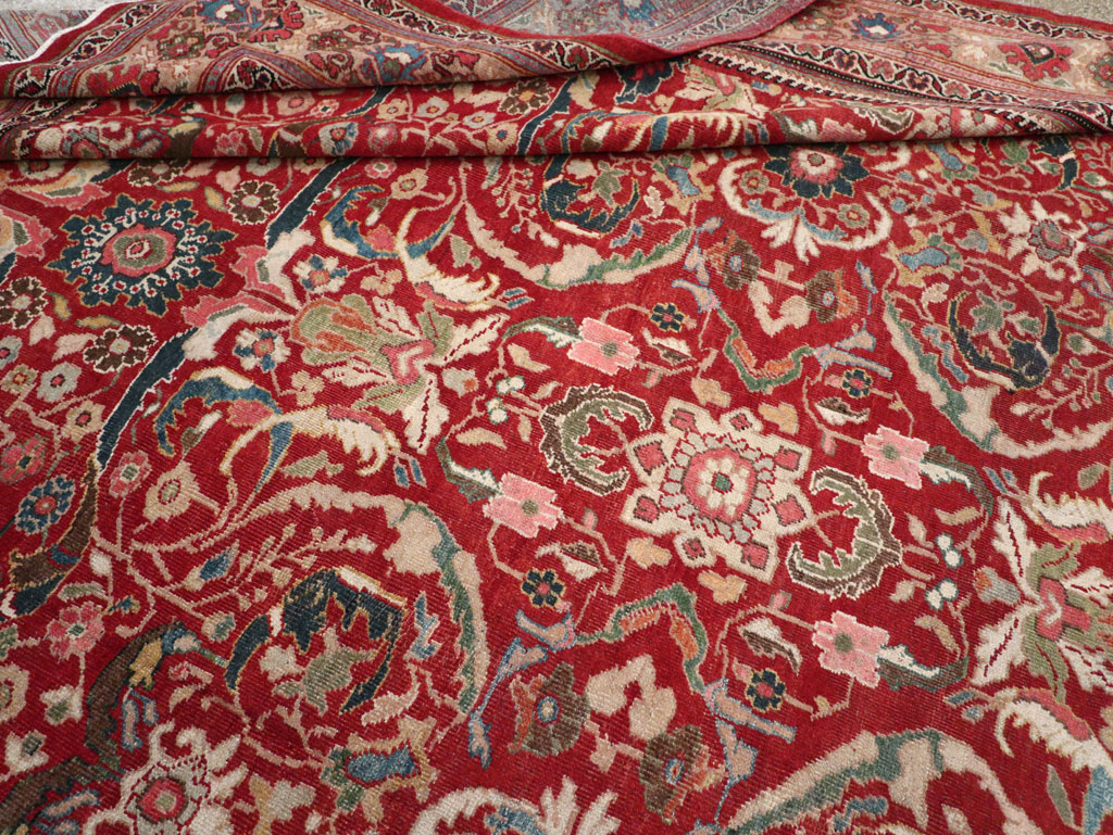 Vintage Persian Mahal Large Carpet, No.32337 - Gss