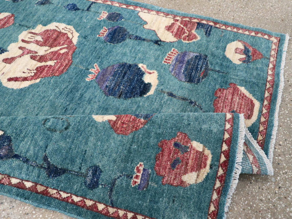 Modern Turkish Pictorial Throw Rug, No.32338 - Gss