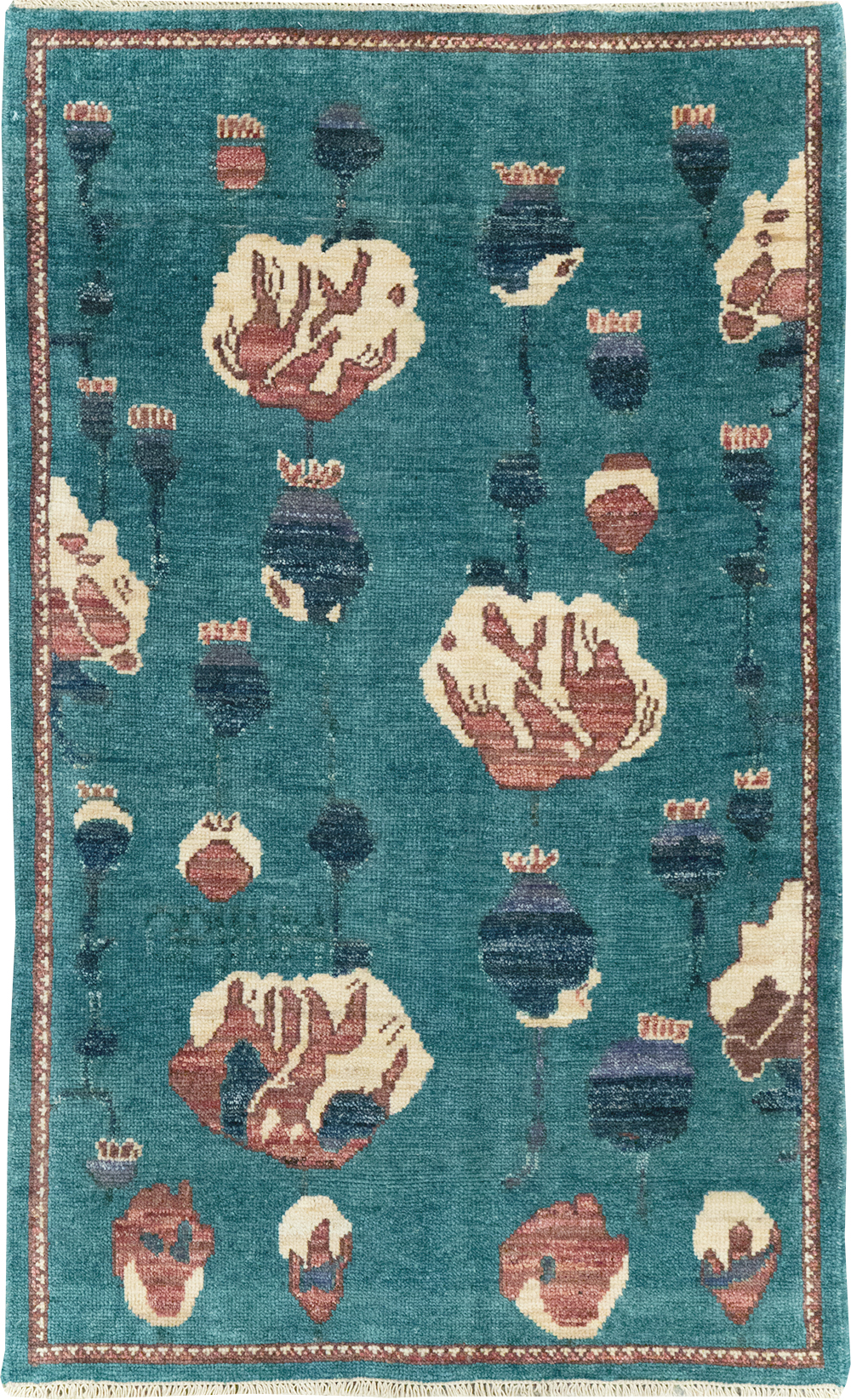 Modern Turkish Pictorial Throw Rug, No.32339 - Gss