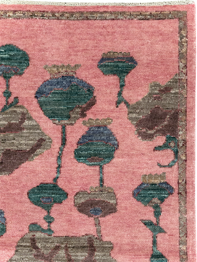 Modern Turkish Pictorial Throw Rug, No.32340 - Gss