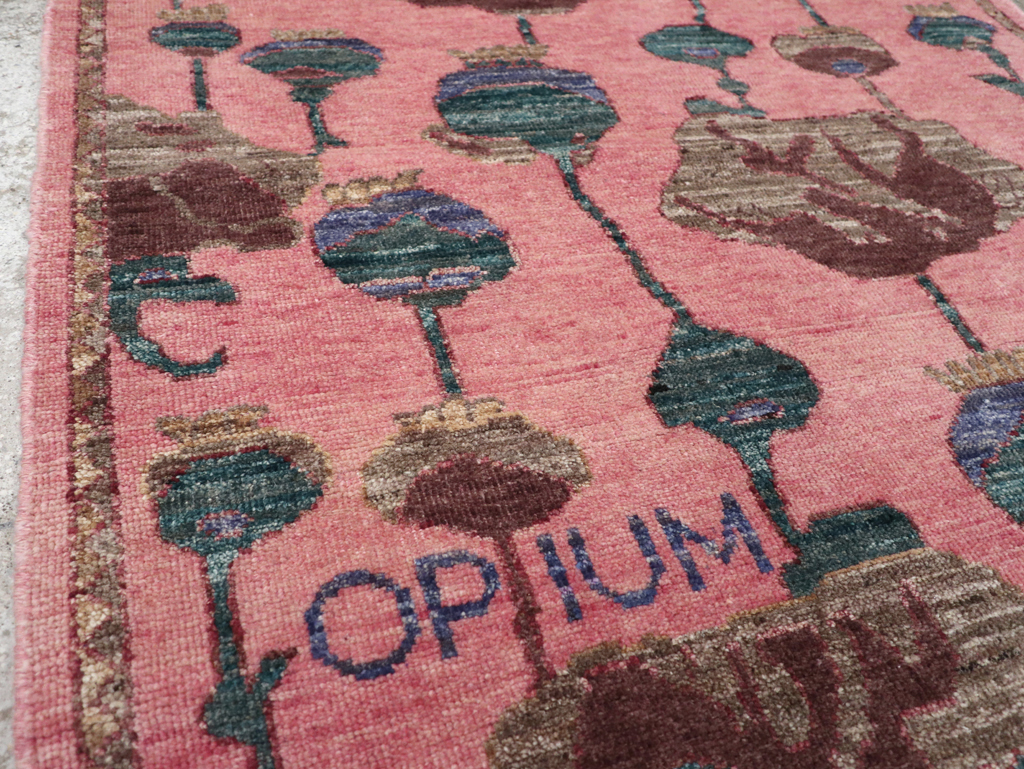 Modern Turkish Pictorial Throw Rug, No.32340 - Gss