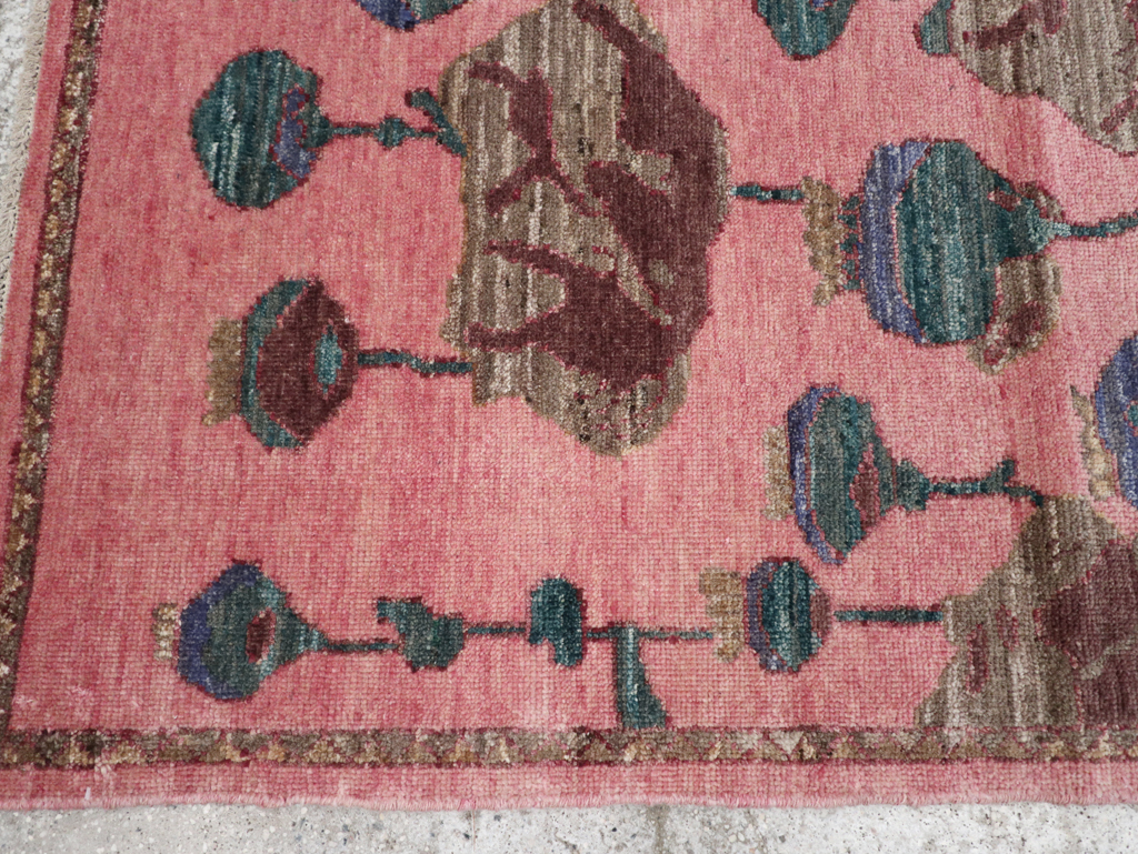 Modern Turkish Pictorial Throw Rug, No.32340 - Gss