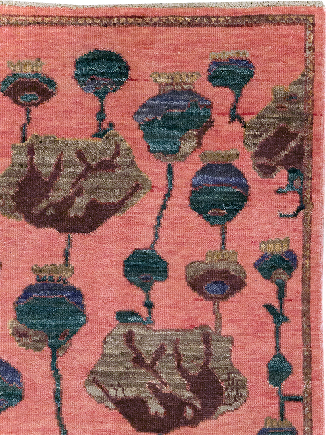 Modern Turkish Pictorial Throw Rug, No.32341 - Gss