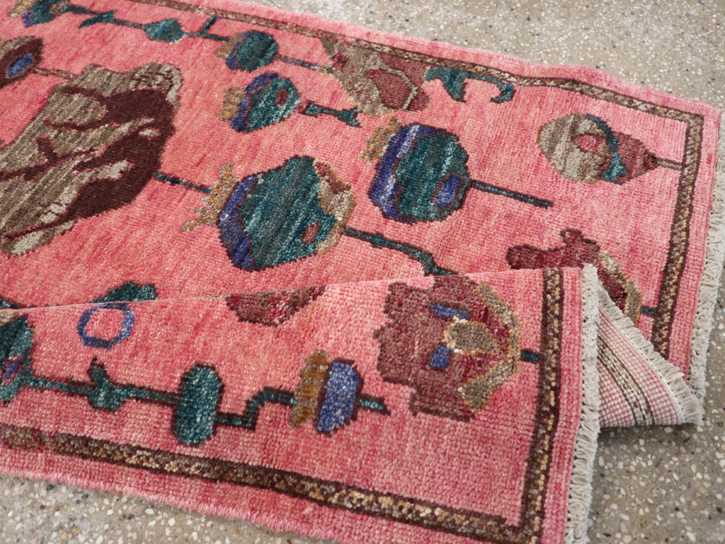 Modern Turkish Pictorial Throw Rug, No.32341 - Gss