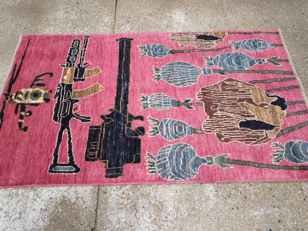 Modern Turkish Pictorial War Rug, No.32342 - Gss
