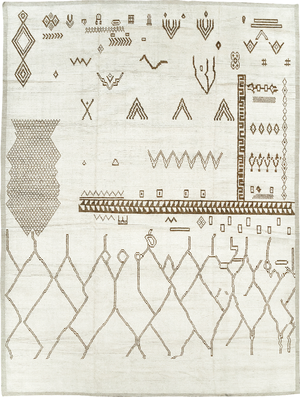 Modern Moroccan Tribal Room Size Carpet, No.32355 - Gss