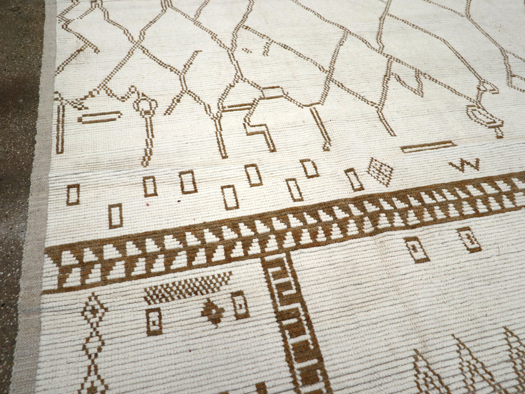 Modern Moroccan Tribal Room Size Carpet, No.32355 - Gss