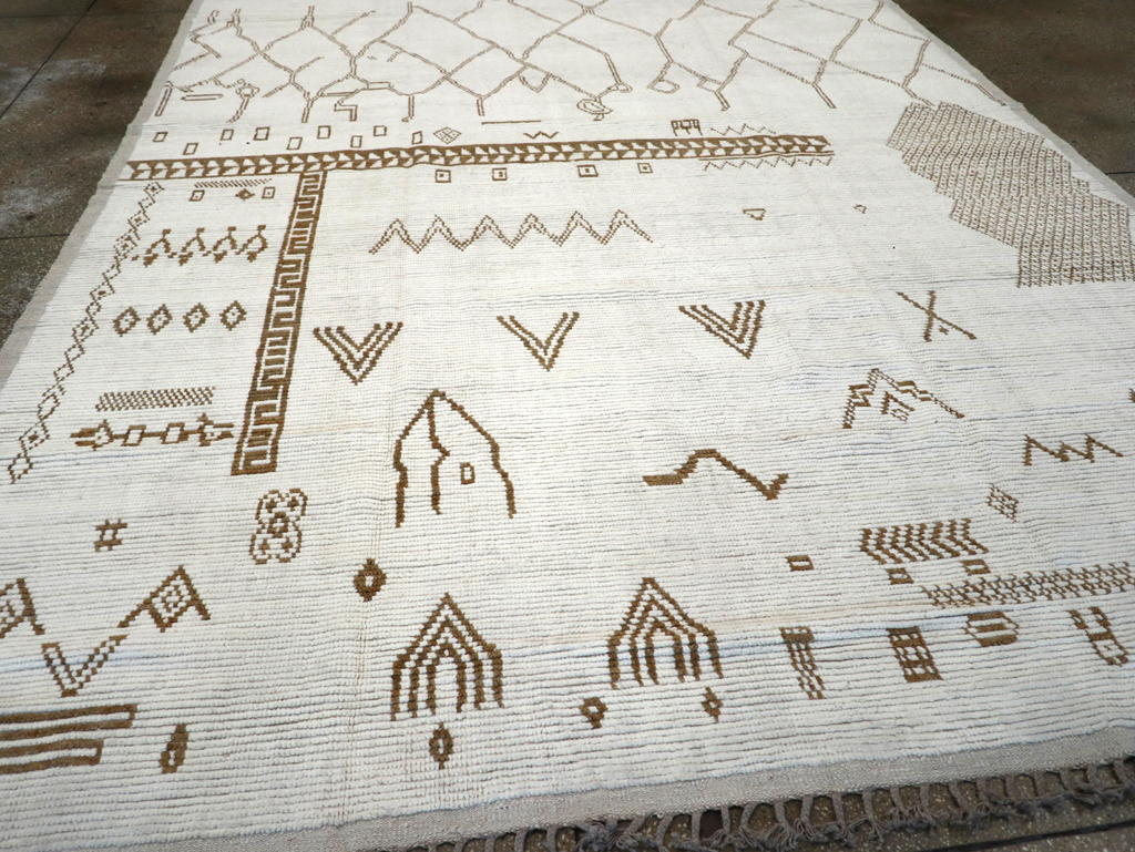 Modern Moroccan Tribal Room Size Carpet, No.32355 - Gss